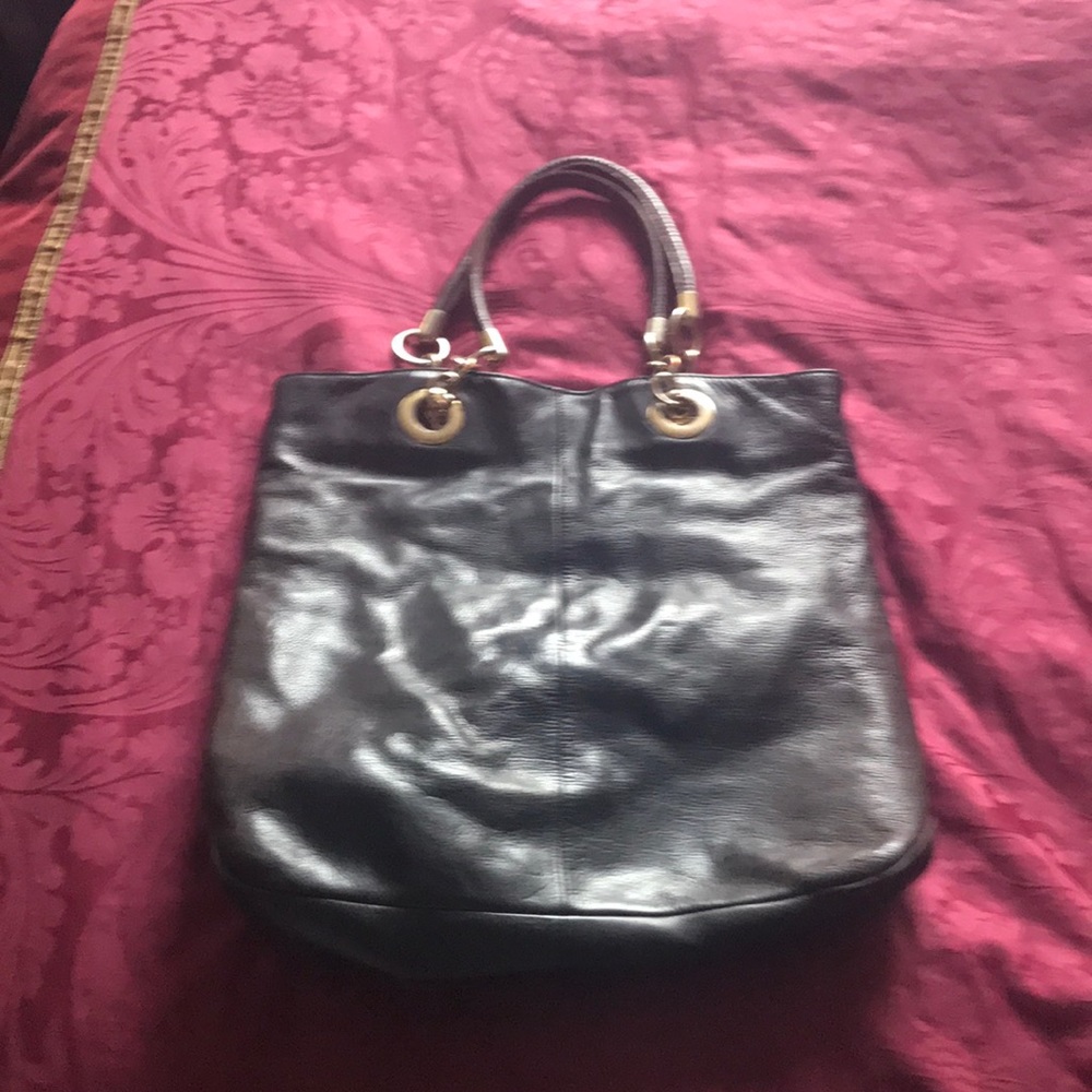 Dark Brown Leather Tote